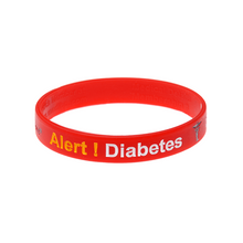 Load image into Gallery viewer, Diabetes - Red Reversible Write On Wristband
